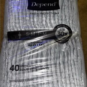 Depend Men’s Maximum Protection Briefs - gray (S/M) - 40 Pack